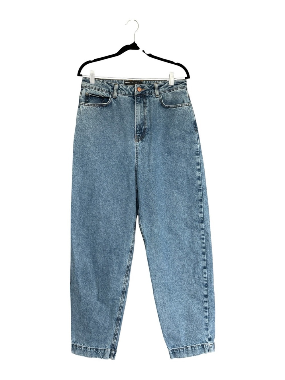 ASOS Edition Barrel Leg Jeans Women’s US 8 Light Wash 100% Cotton High Rise